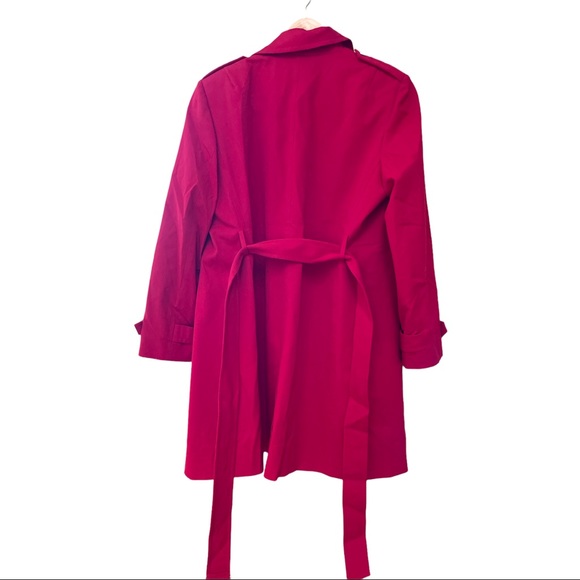 Tahari red fall dress coat. Size 12 p - Picture 4 of 4